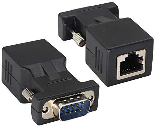 AOTOKK Adattatore RJ45 a DB9 RS232 Porta Seriale a 9 pin RS232 Maschio a (m2i)