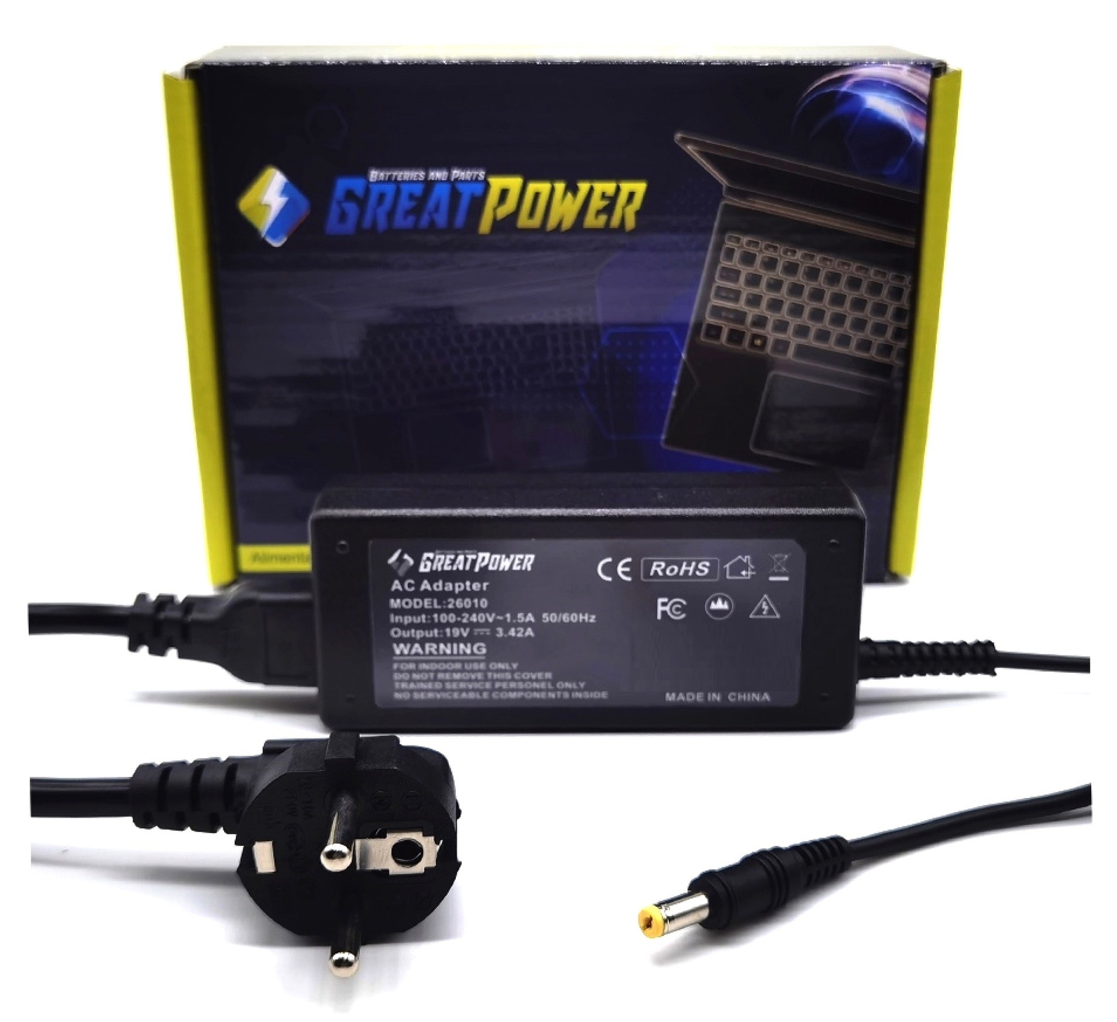 Alimentatore caricabatteria compatibile con EMACHINES E510 E520 E620 D620 E525