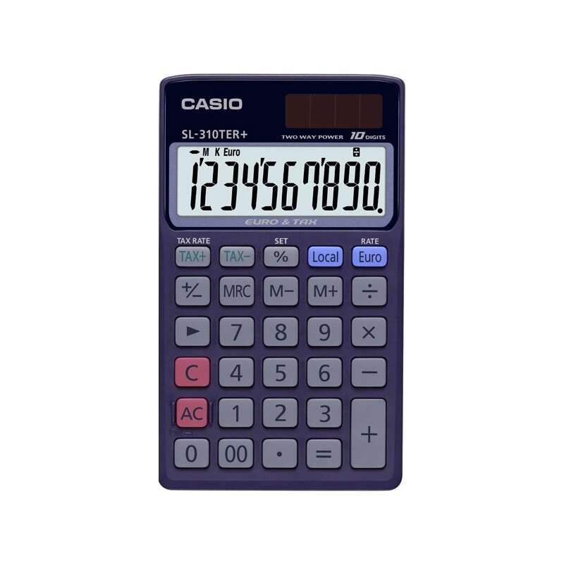Calcolatrice tascabile CASIO SL-310TER+ con display a 10 cifre