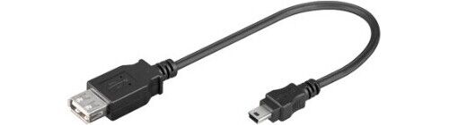 Goobay Cavo 0.2 mt Usb a Mini-Usb B Nero MUSB-AF-002