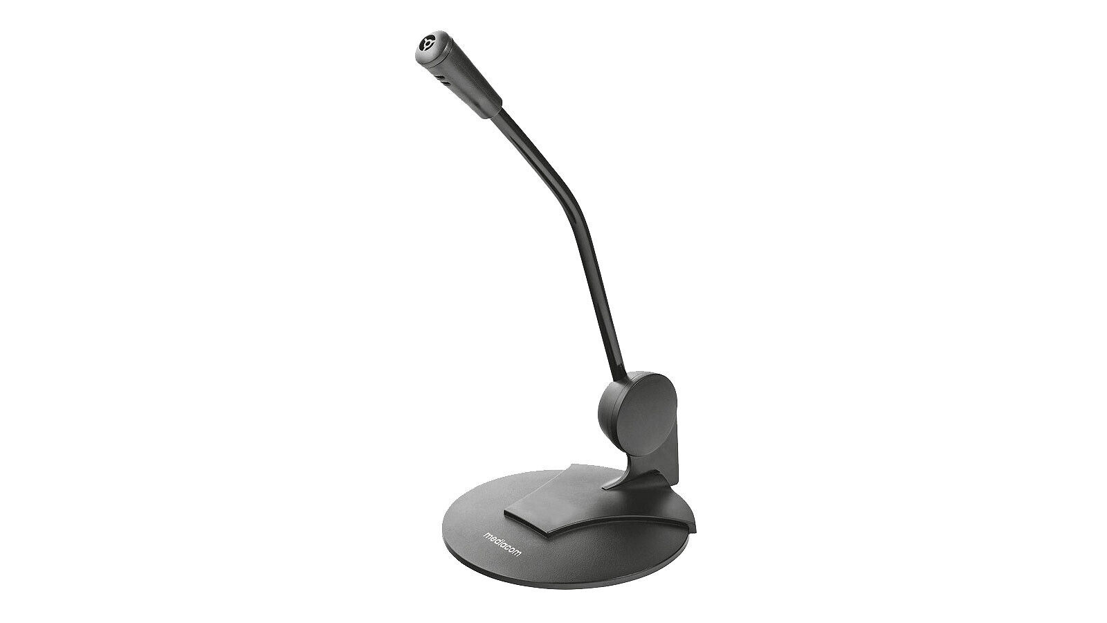 Mediacom MIC20 Microfono da tavolo con Stand regolabile e clip autoadesiva nero