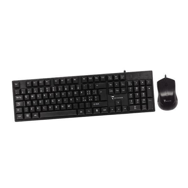 KIT TASTIERA E MOUSE TECHMADE USB BLACK