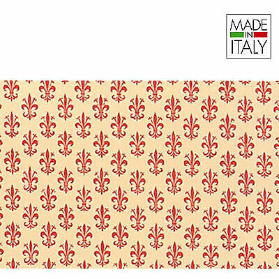 Rotolo Cartarivesto 50X500Cm Giglio Rosso Lavabile Rex58