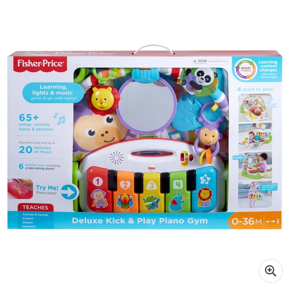 Tappetino da gioco da palestra Deluxe Kick & Play Piano Fisher-Price
