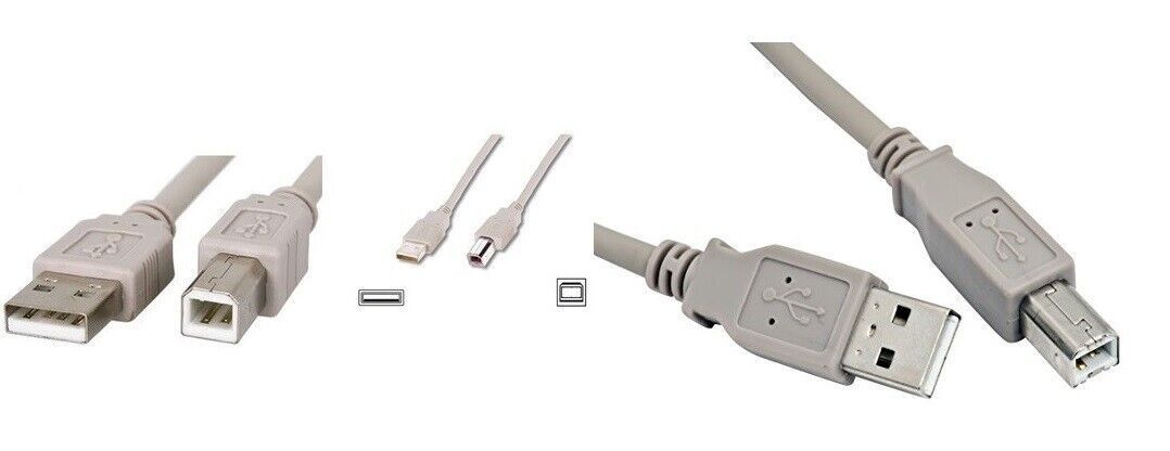 CAVO USB 2.0 PER STAMPANTI fax pc dati 1,8 METRI LINQ U18B tipo A/B GRIGIO