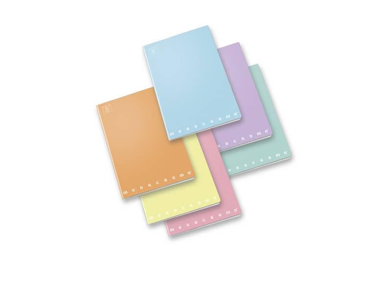 Quaderno 42 fogli PIGNA Monocromo Pastel A4 a quadretti 4M assortiti 02298904M
