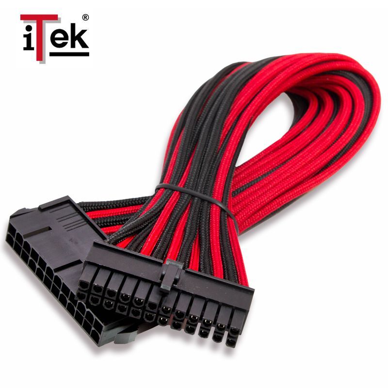 Itek Cavo Prolunga Sleevato Atx 24pin F - 24pin M