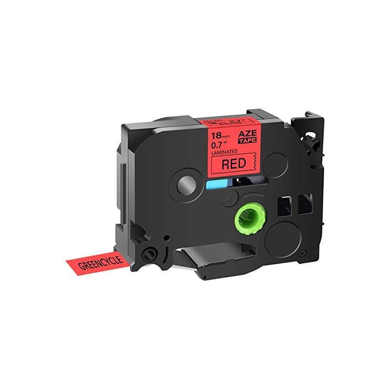 CASSETTA NASTRO TZ-441 TZe-441 COMPATIBILE BROTHER LAMINATO TESTO NERO SU ROSSO