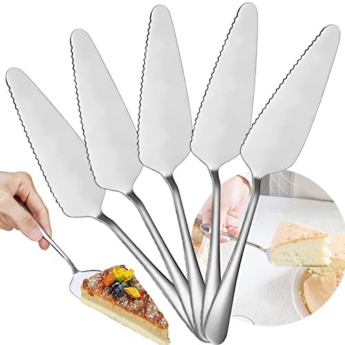 5 Pezzi Cake Server in Acciaio Inox, Acciaio Inox Cake Server, Pala per (Z5P)