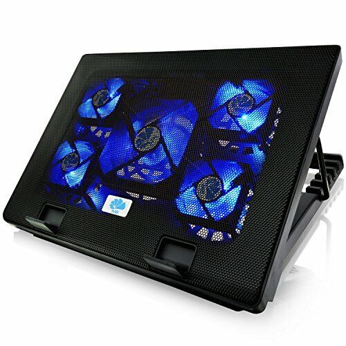 AAB Cooling NC71 Supporto Raffreddamento per Notebook, Cinque fan, Nero (r6k)