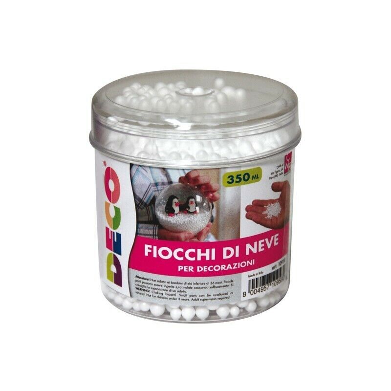 Palline di neve in polistirolo - DECO - barattolo da 350 ml