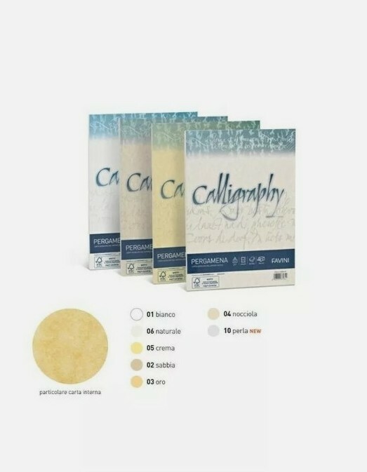 FAVINI   CARTONCINO NUVOLATO   190 GR  50 FOGLI  A4  CREMA  05
