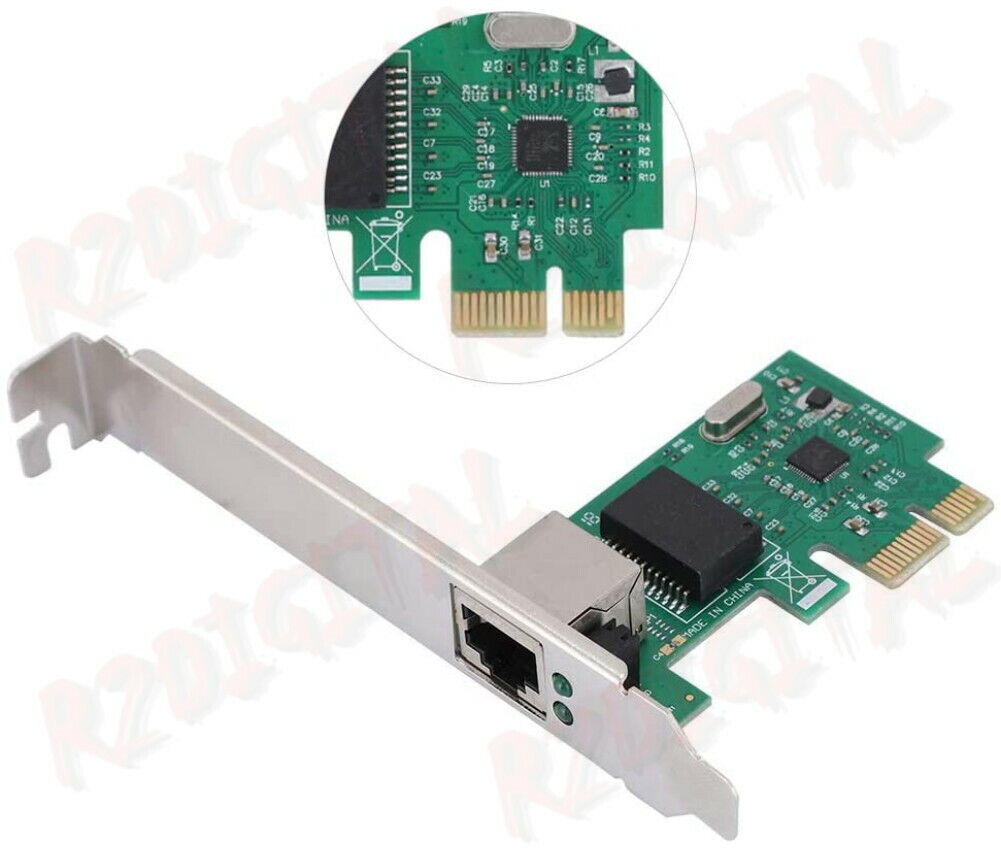 SCHEDA RETE PCI-E GIGABIT interna PC PCI Express 10/100/1000 Mbps 32-bit Ethernt