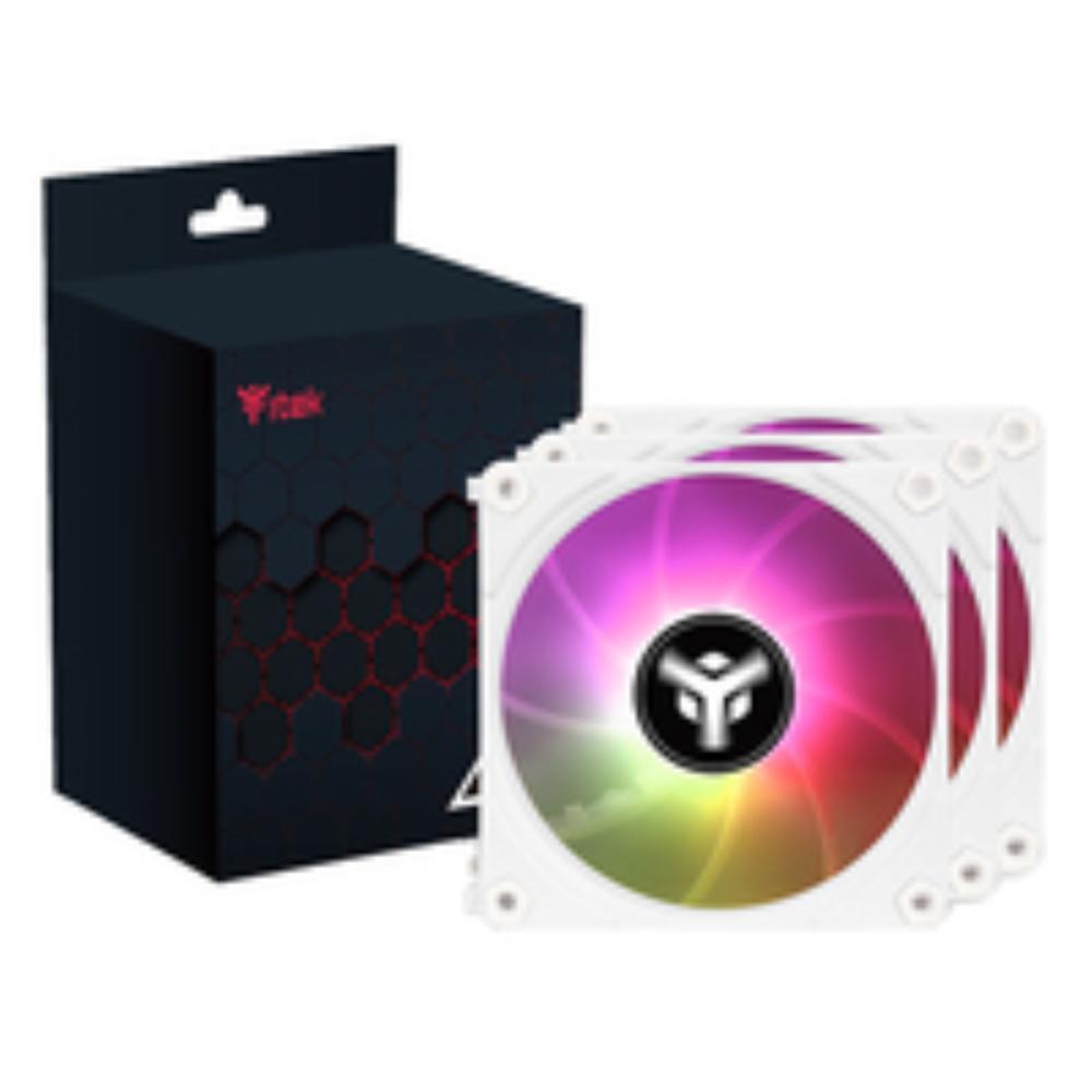 ITEK Kit 3x Ventola per case UW12 White - 12cm, ARGB Sync 5V 3pin, 4pin PWM, Sen