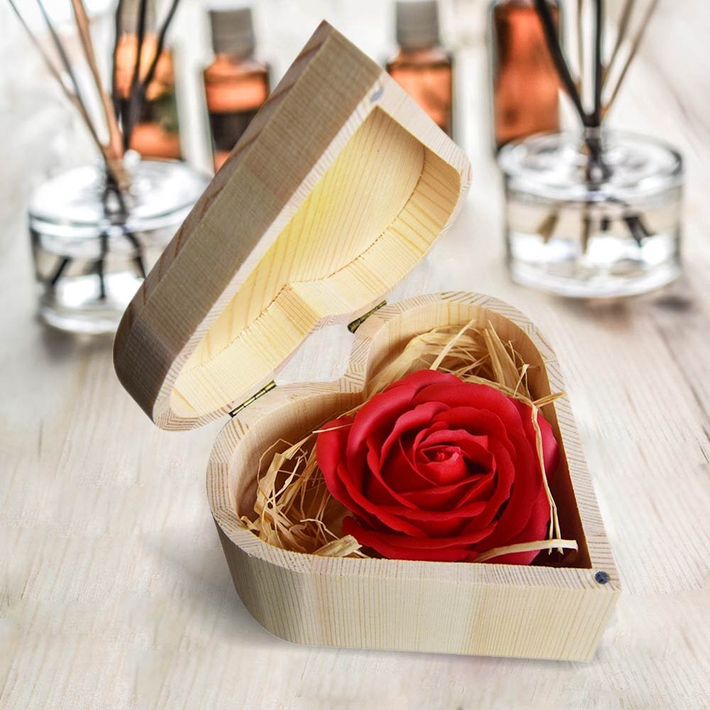 mikamax - Soap rose heart box - Red - Gift Box