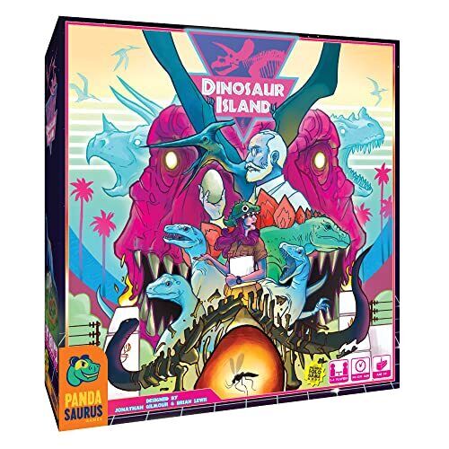 Pandasaurus Games Dinosaur Island Board Game, Strategy Game, Fun Dinosaur (W2F)