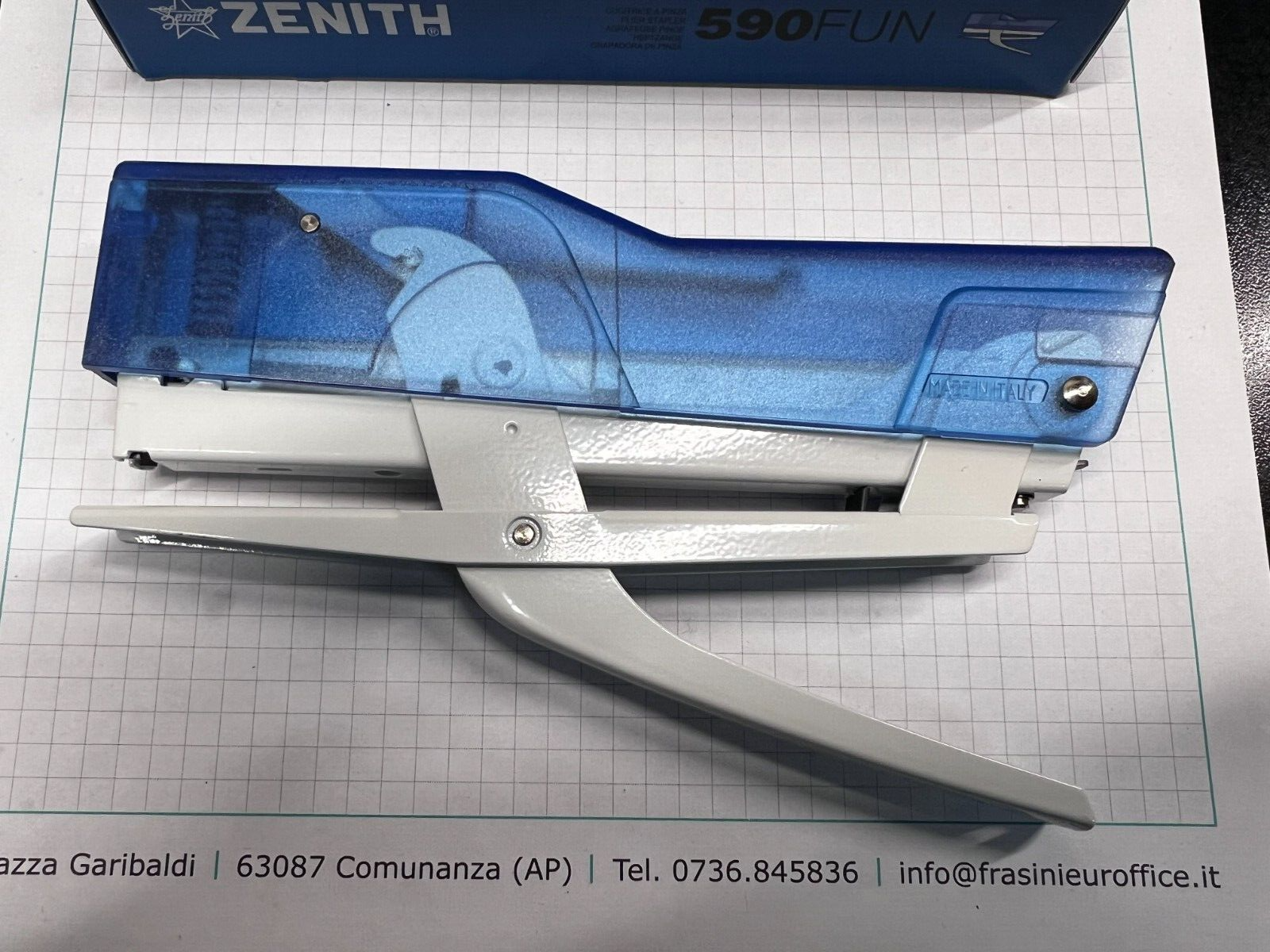 Cucitrice a pinza ZENITH 590 Fun rossa Trasparente/blu