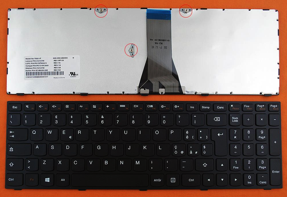 Tastiera italiana compatibile con Lenovo G70-70 G70-80