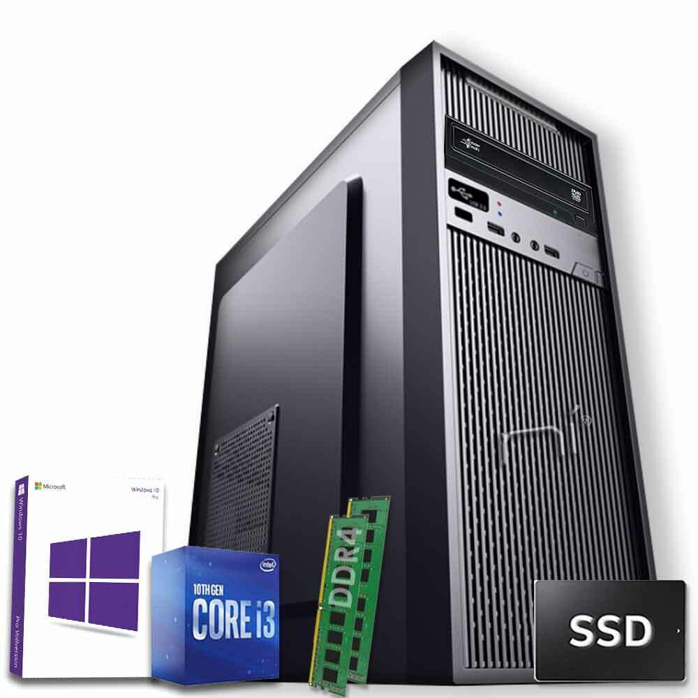 Computer fisso Windows 10 con licenza Intel core i3-10100 16gb ram ssd 480gb