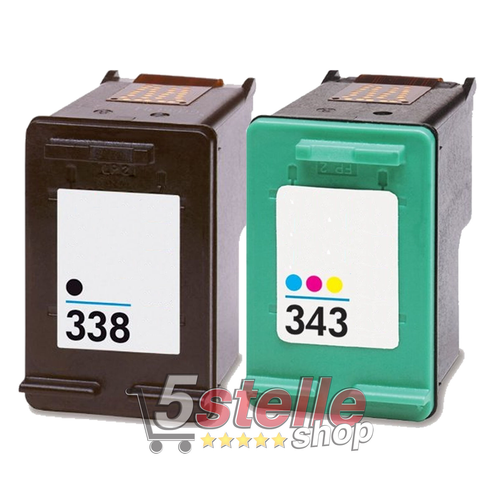 CARTUCCE 338+343 PER HP PHOTOSMART 2570 2575 2610 2710 7850 8150 8450 8450gp