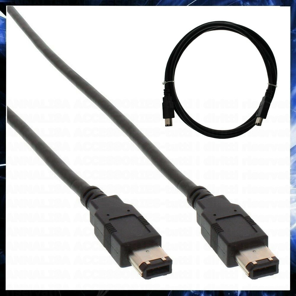 CAVO FIREWIRE 4 PIN 4p IEEE 1394 A USB MASCHIO PER DATI PC FOTO MINI DV 1,8m
