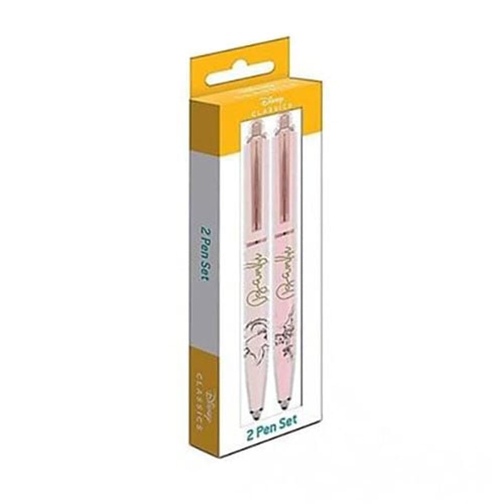 Disney Bambi Set of 2 Ballpoint Pens (Bambi On Ice Design) - Official Merchandis