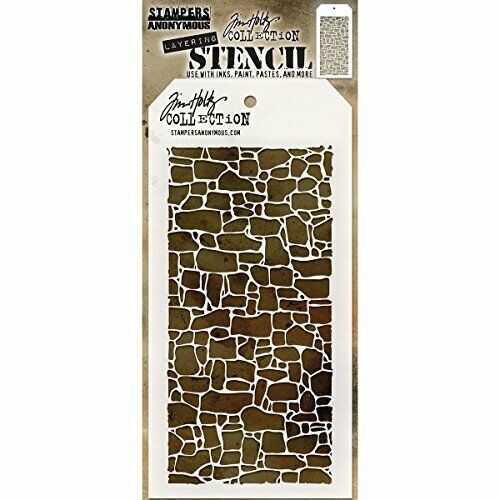 Art Gone Wild Tim Holtz Pietra Stencil, Trasparente (y4A)