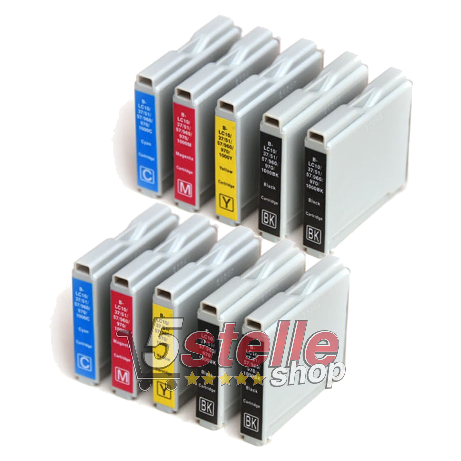 KIT 10 CARTUCCE PER BROTHER MFC 260C 440CN 465CN 660CN 680CN 685CW 845CW