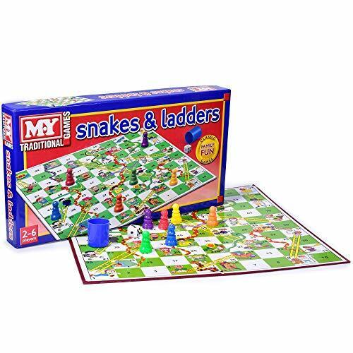 KT Snakes And Ladders Board Game Tradizionale Bambini Game (E5h)