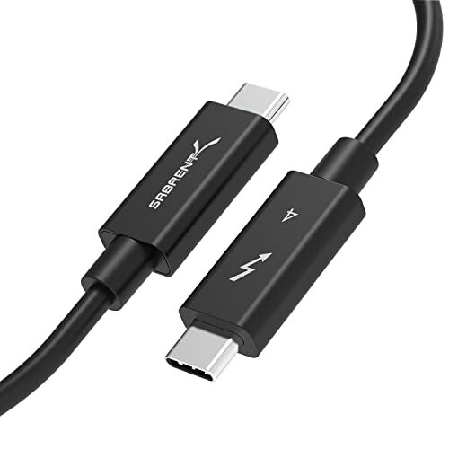 Sabrent Cavo USB type-c, Thunderbolt 4, caricatore USB C, Cavo di (c0C)