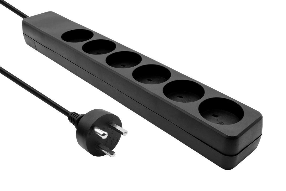 ProXtend Danish IT Power Strip 6-way 10M Black