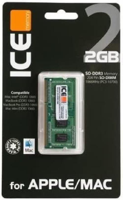 ICEmemory - Memoria per MacBook Pro/iMac/MacMini SO-DDR 3 1066 MHz da 2 GB - Ret