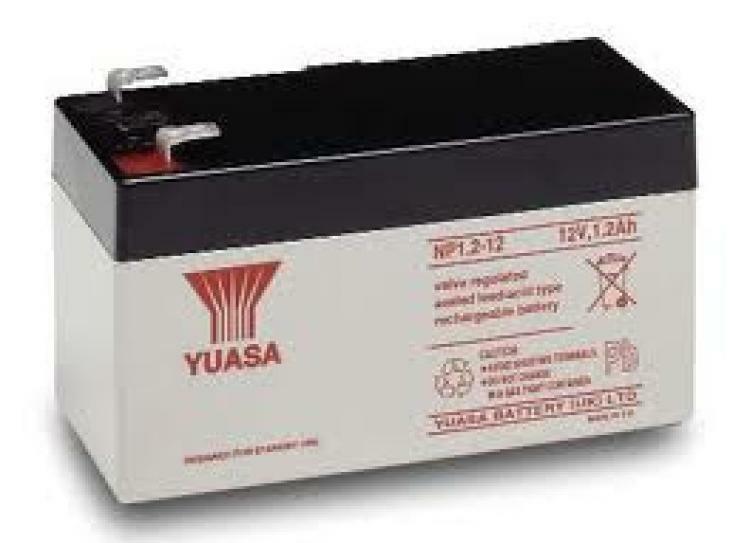 BATTERIA YUASA NP1,2-12 12V 1,2Ah PER GIOCATTOLI, LUCI EMERGENZA, UPS