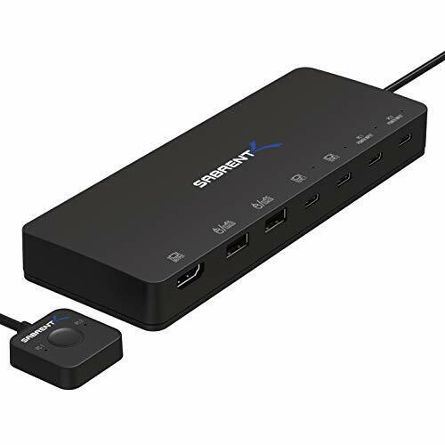 Sabrent Switch KVM USB Tipo C 2 Porte con Opzione Power Delivery da 60W (T0X)