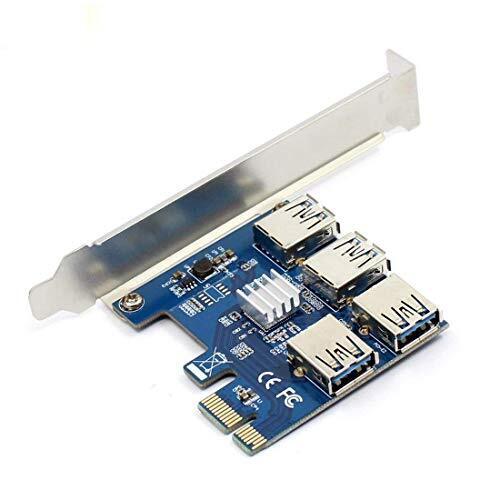 WBTUO Riser Card PCI-E USB 3.0 PCIe Port Multiplier Card PCI Express PCIe (z7P)