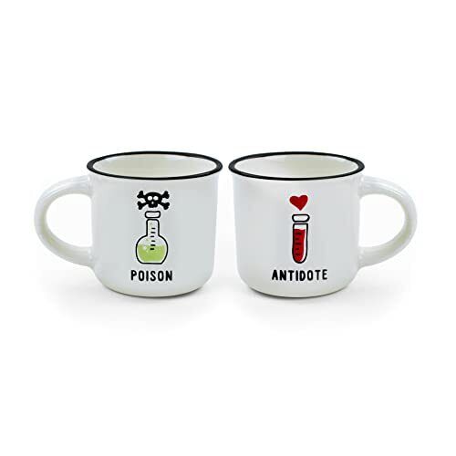Legami MM0007, Espresso For Two, 2 Tazzine da Caffè in Porcellana New (C9W)