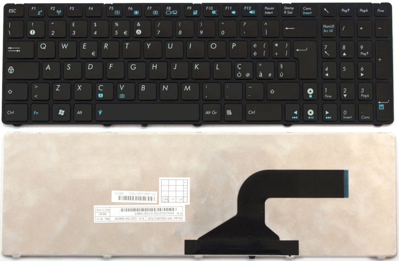 Tastiera italiana compatibile con Asus K54 K54L K54C K54HR 04GN0K1KIT00-2