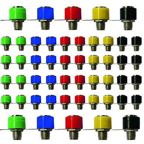 senvenelec 50Pcs banana terminal block, 4mm banana plug, terminal block, (e9v)