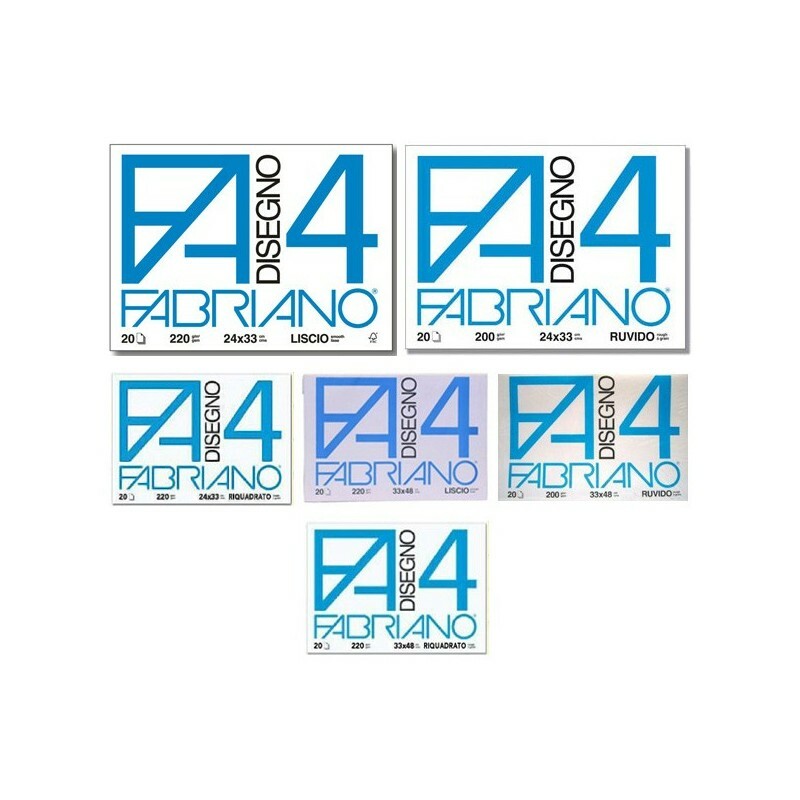 Album Disegno FABRIANO 4 Ruvido 33x48 cm 200 gr. 20 Fg. - 05000797