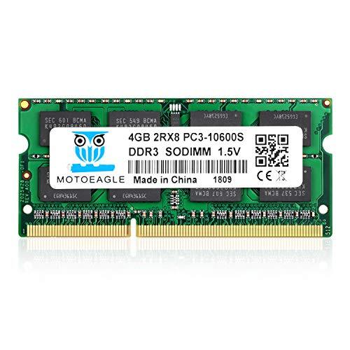 Motoeagle 4GB DDR3 1333MHz SODIMM PC3 10600 10600S Unbuffered Non-ECC (A3k)