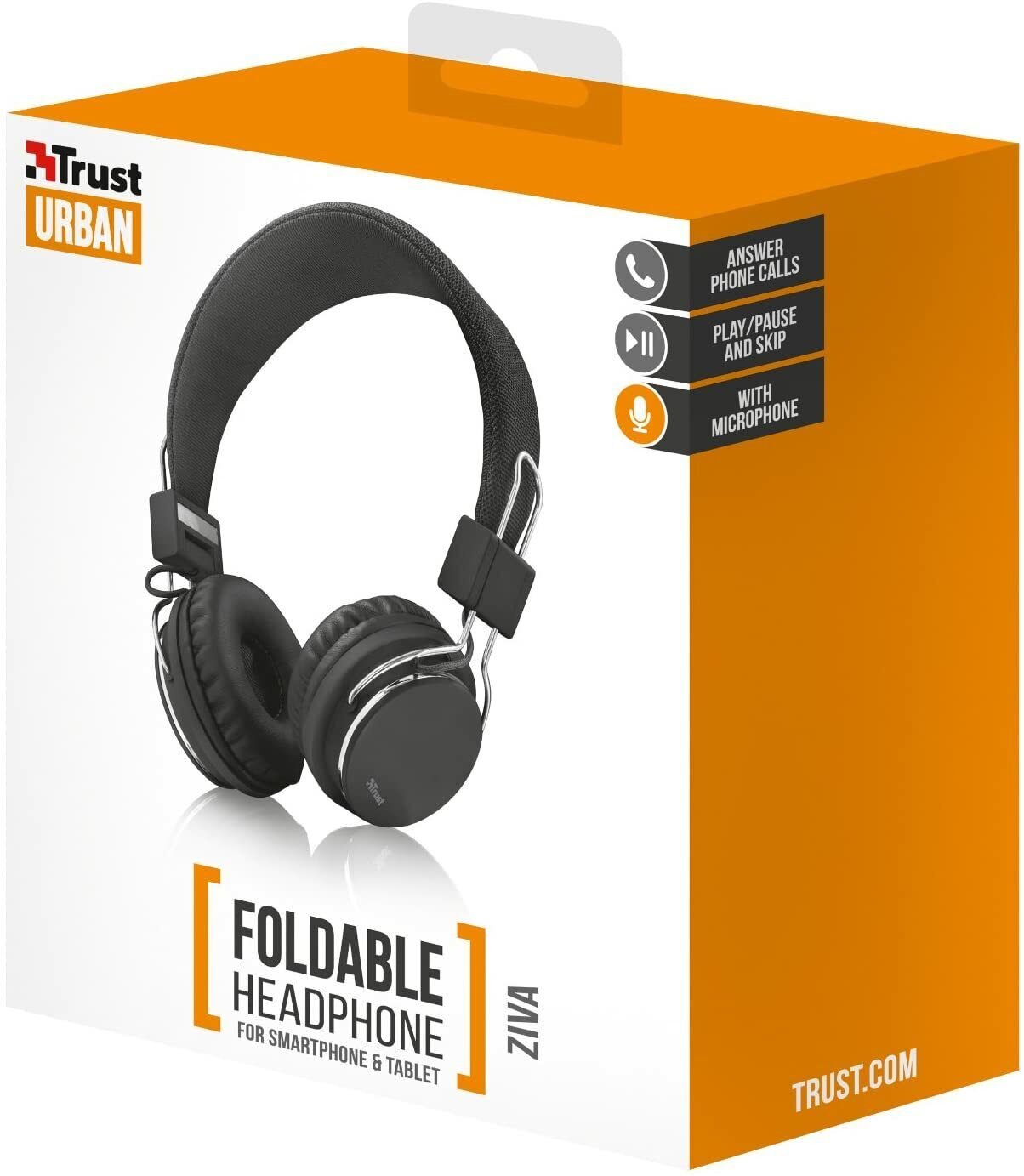 CUFFIE CON MICROFONO PER TABLET E SMARTPHONE Headset TRUST URBAN ZIVA nero