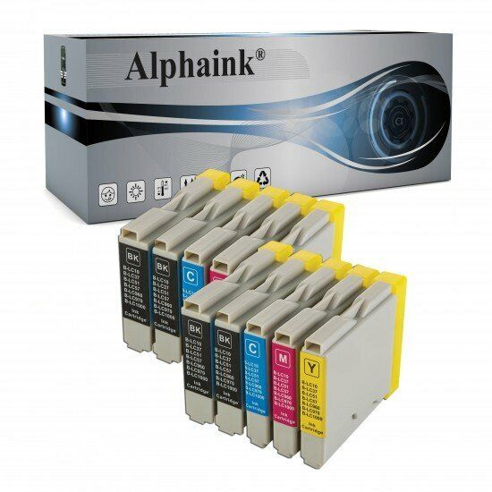 10 CARTUCCE COMPATIBILI PER BROTHER LC1000  DCP 130C 135C 150C 330C