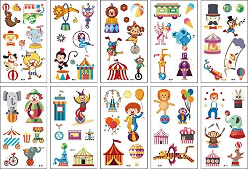 Tatuaggi Temporanei per Bambini,Tatuaggi Finti Temporanei Adesivi 10 (j5w)