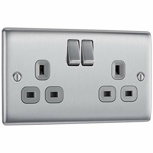 Masterplug NBS22G 13A - Presa con interruttore a 2 uscite, a doppio polo, (o7z)