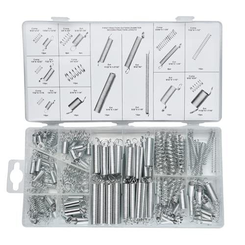 Set di Molle da 200 Pezzi, Kit molle di Tensione, Molle a Compressione, (s0U)