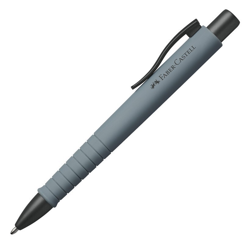 Penna a sfera a scatto Poly Ball - 0.7 mm - fusto stone grey - Faber-Castell
