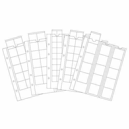 Leuchtturm 340973 OPTIMA Coin Sheets mixed with pocket each OPTIMA 42, (v7P)