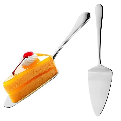 HBYMYDA 2 Pezzi Paletta Torta Cake Server in Acciaio Inossidabile (B6X)
