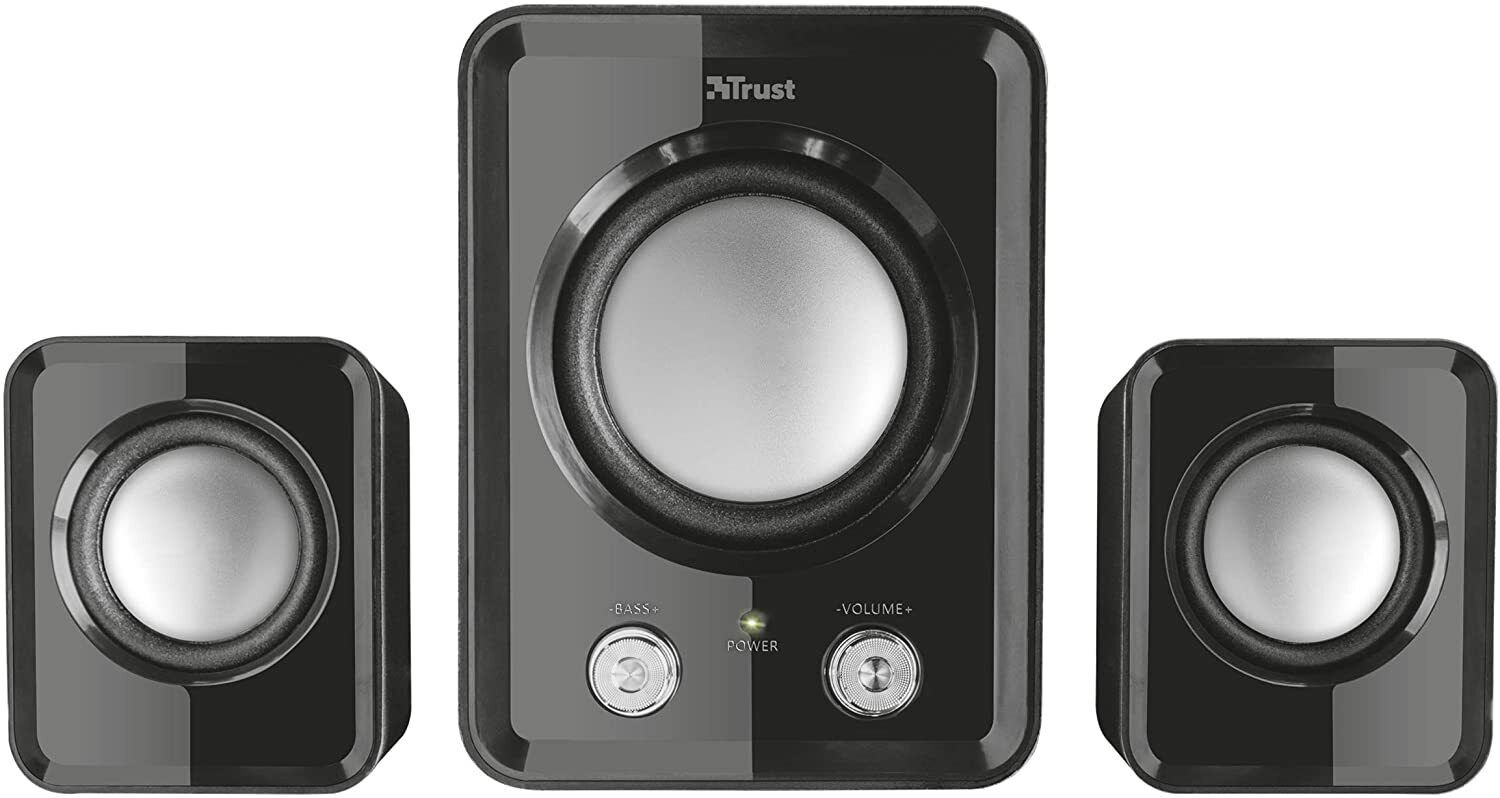 Casse Audio Per Pc Trust Ziva 12W Set Altoparlanti 2.1 Con Subwoofer Tv USB