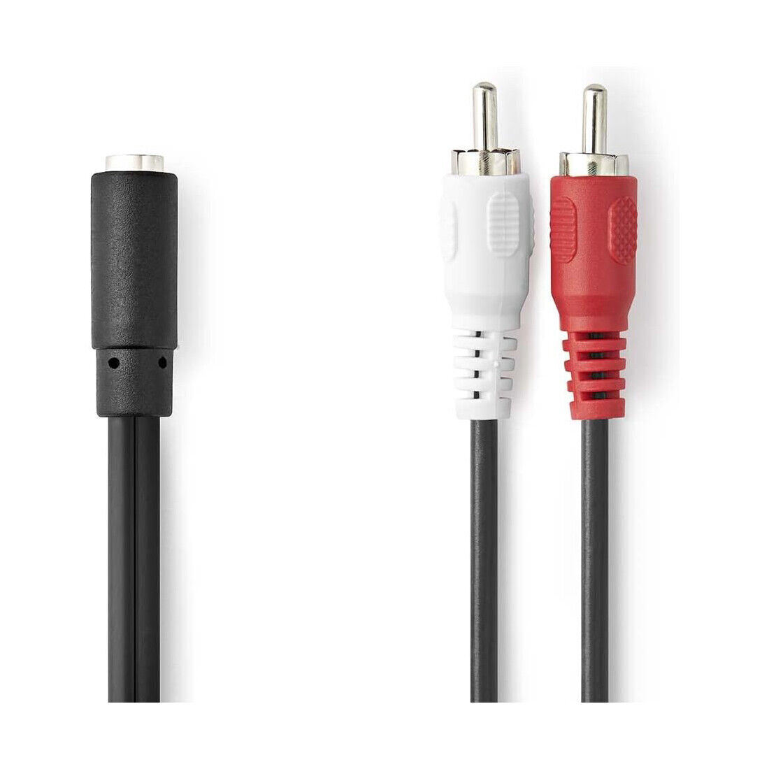 Nedis Cavo audio stereo, 2 cavi RCA M e uno 3.5 mm F, cavo audio stereo, 20 cm